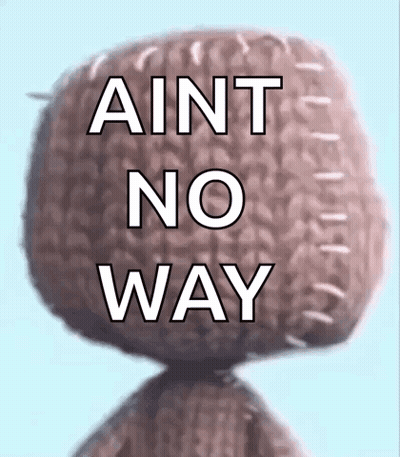 Stuffed Animal Saying Ain't No Way GIF