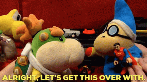 Stuffed Animal Saying Alright Let's Get This Over With GIF