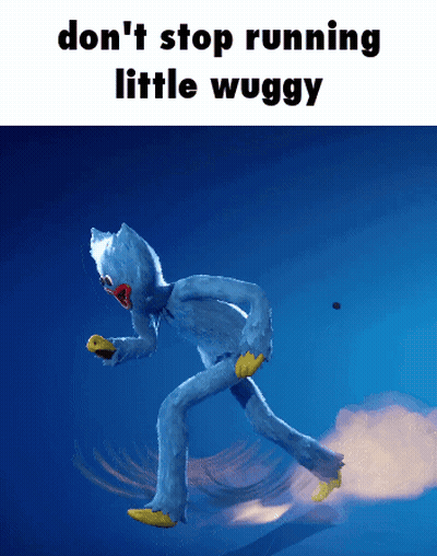 Stuffed Animal Saying Don't Stop Running Little Wuggly GIF