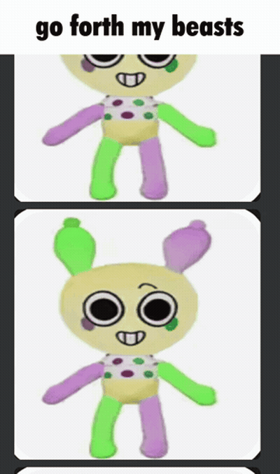 Stuffed Animal Saying Go Forth My Beasts GIF