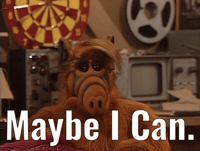 Stuffed Animal Saying Maybe I Can GIF