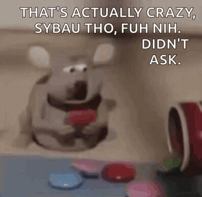 Stuffed Animal Saying That's Actually Crazy GIF