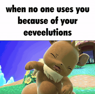Stuffed Animal Saying When No One Uses You Because of Your Eeveelutions