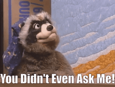 Stuffed Animal Saying You Didn't Even Ask Me