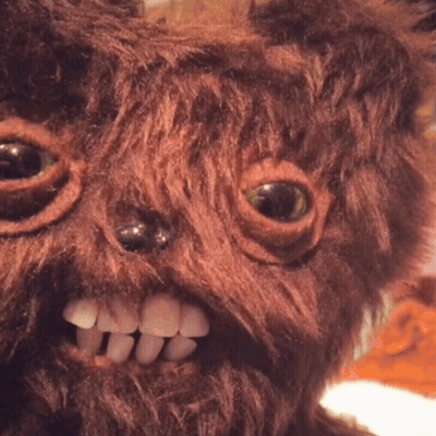 Stuffed Animal With Big Eyes Close Up GIF