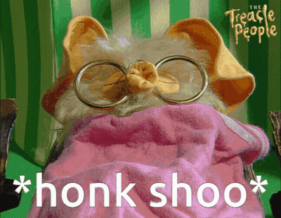 Stuffed Animal With Glasses Honk Shoo GIF