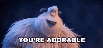 Stuffed Animal With Horns Smiling Saying You're Adorable GIF