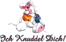 Stuffed Animal With Ich Knudel Dich Sticker