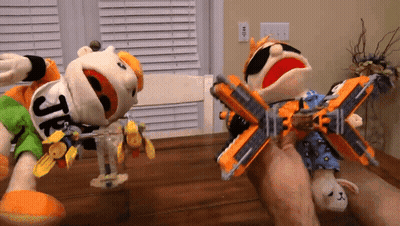 Stuffed Animal With JR On Shirt GIF
