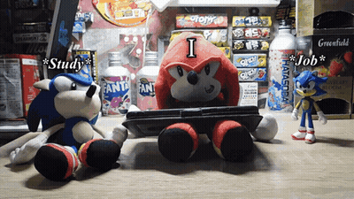 Stuffed Animal With Letter I On Head GIF