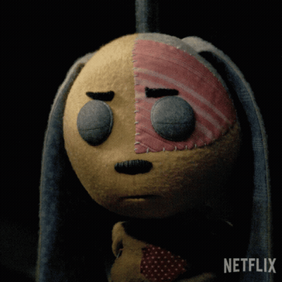 Stuffed Animal With Netflix Logo GIF