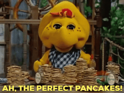 Stuffed Animal With Perfect Pancakes GIF