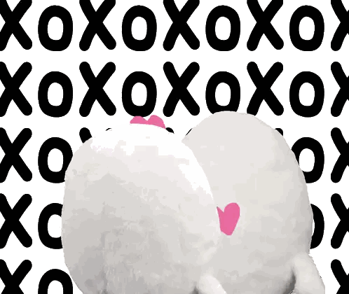Stuffed Animal With Pink Heart Sticker