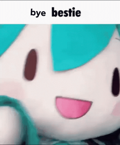 Stuffed Animal With Pink Tongue Saying Bye Bestie GIF