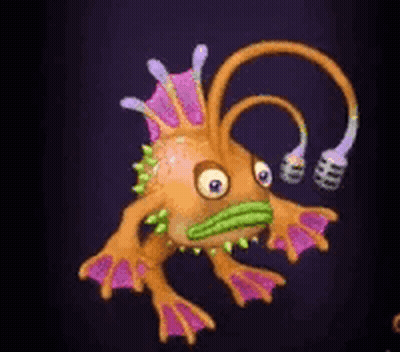 Stuffed Animal With Purple And Yellow Spots GIF