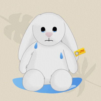 Stuffed Animal With Yellow Steiff Tag GIF