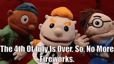 Stuffed Animals 4Th Of July No More Fireworks GIF
