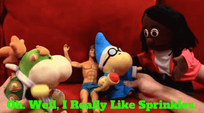 Stuffed Animals Couch Oh Well I Like Sprinkles GIF