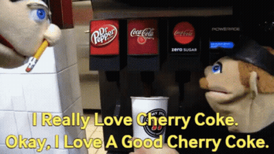 Stuffed Animals In Front Of Soda Machine GIF