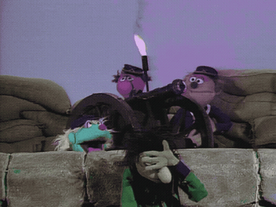 Stuffed Animals Playing Cannon GIF