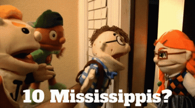 Stuffed Animals Saying 10 Mississippis GIF