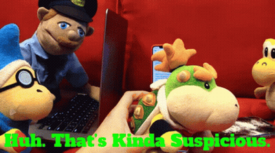 Stuffed Animals Saying Huh That's Kinda Suspicious GIF