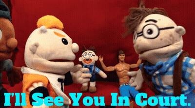Stuffed Animals Saying I'll See You In Court GIF
