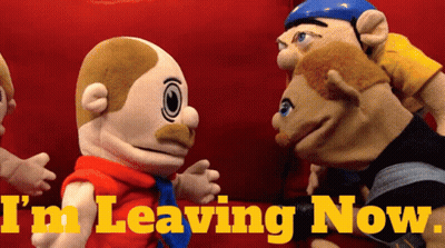 Stuffed Animals Saying I'm Leaving Now GIF