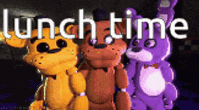 Stuffed Animals Saying Lunch Time GIF