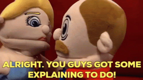 Stuffed Animals With Explaining To Do GIF