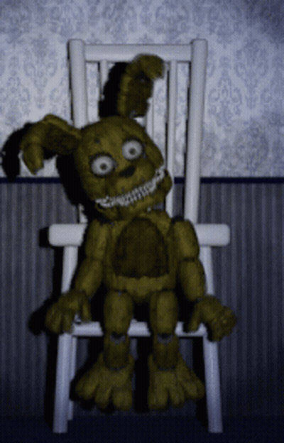 Stuffed Bunny Sitting In Chair GIF