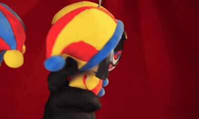 Stuffed Clown With Sticker Saying % $ # GIF