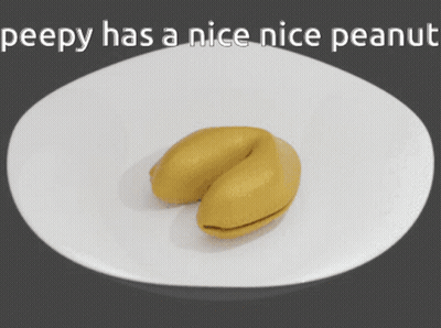Stuffed Cow With Peepy Has A Nice Nice Peanut GIF