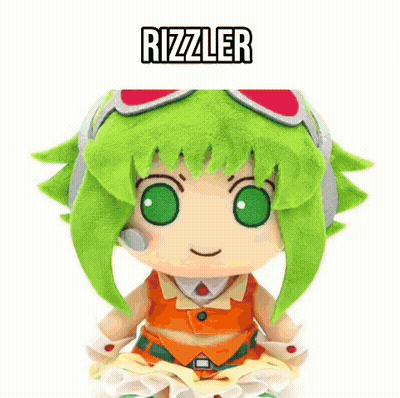 Stuffed Doll With Green Hair Rizzler GIF
