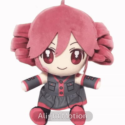 Stuffed Doll With Red Hair Alight Motion GIF