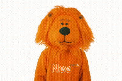 Stuffed Lion Wearing Nee Shirt GIF