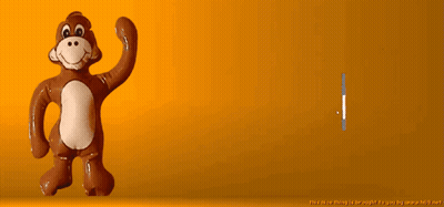 Stuffed Monkey And Pixelated Hand Saying Find Something To Enjoy GIF