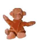 Stuffed Monkey Standing On Hind Legs Sticker
