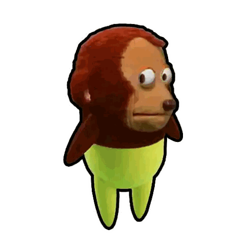 Stuffed Monkey With Big Eyes And Yellow Body Sticker