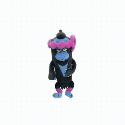 Stuffed Monkey With Pink Crown