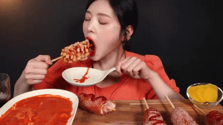 Stuffed My Mouth With Corndog GIF