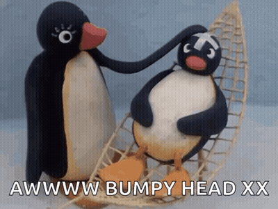 Stuffed Penguins Bumpy Head XX GIF