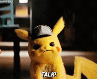 Stuffed Pikachu With Hat Saying Talk GIF