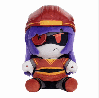 Stuffed Toy With Purple Hair And Red Hat GIF