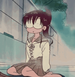 Stunned Sailor Jupiter Sitting On The Street  GIF