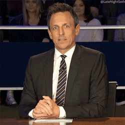 Stunned Seth Meyers GIF