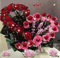 Stunning Glittery Flores Bouquet GIF