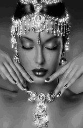 Stunning Woman Jewelry Collection GIF