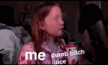 Stupid People Sip Juice Smile Vlog GIF