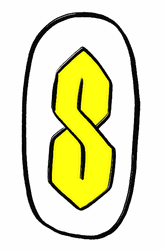 Stussy Letter S Black Border  GIF